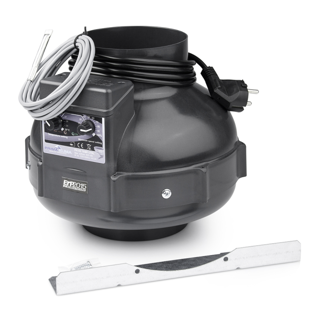 PK Rohrventilator mit Temperatursteuerung – 400 m³/h, Ø125/100 mm für Growzelte
