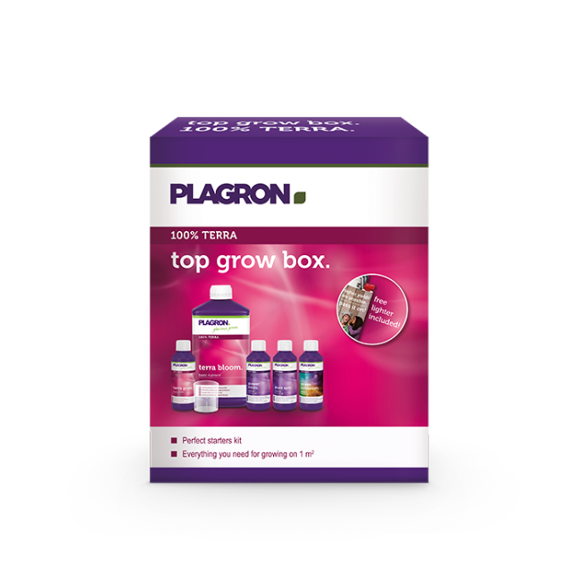 Plagron Top Grow Box Terra – Terra Grow, Terra Bloom, Power Roots, Pure Zym, Green Sensation – 1 m² Set