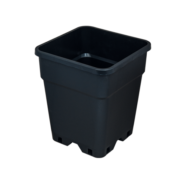 Pot King quadratischer Pflanztopf – schwarz, 1 L bis 30 L für Grow & Garten