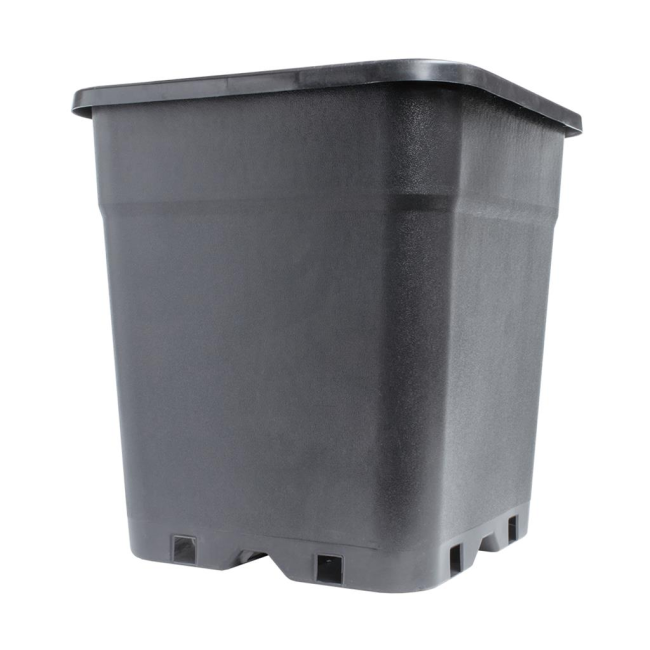 Pot King quadratischer Pflanztopf – schwarz, 1 L bis 30 L für Grow & Garten