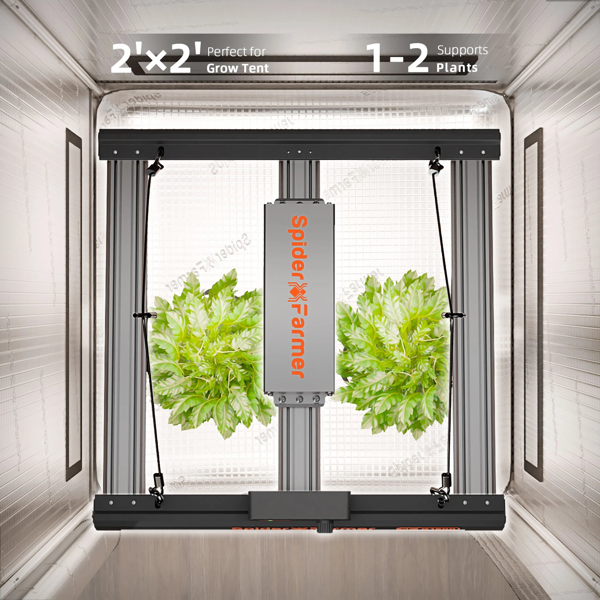 Spider Farmer G1500 LED Growlampe mit App-Steuerung für 60x60–90x90 cm