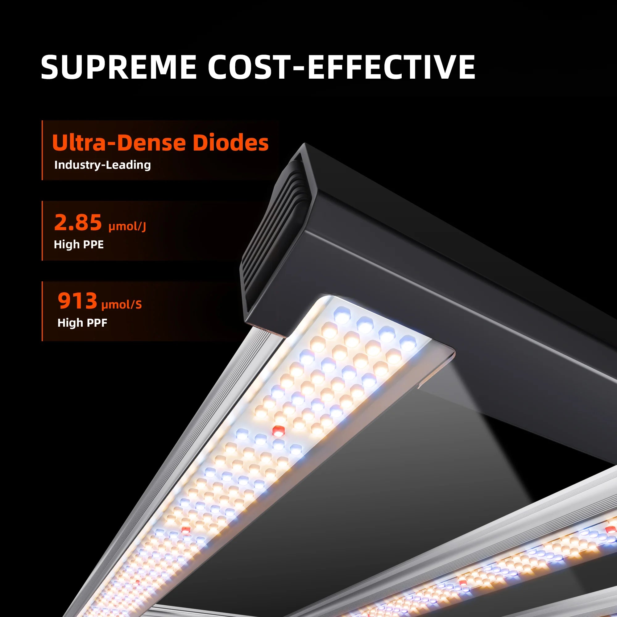 Spider Farmer G4500 LED Growlampe 320W mit App-Steuerung für 70x140 cm Zelte