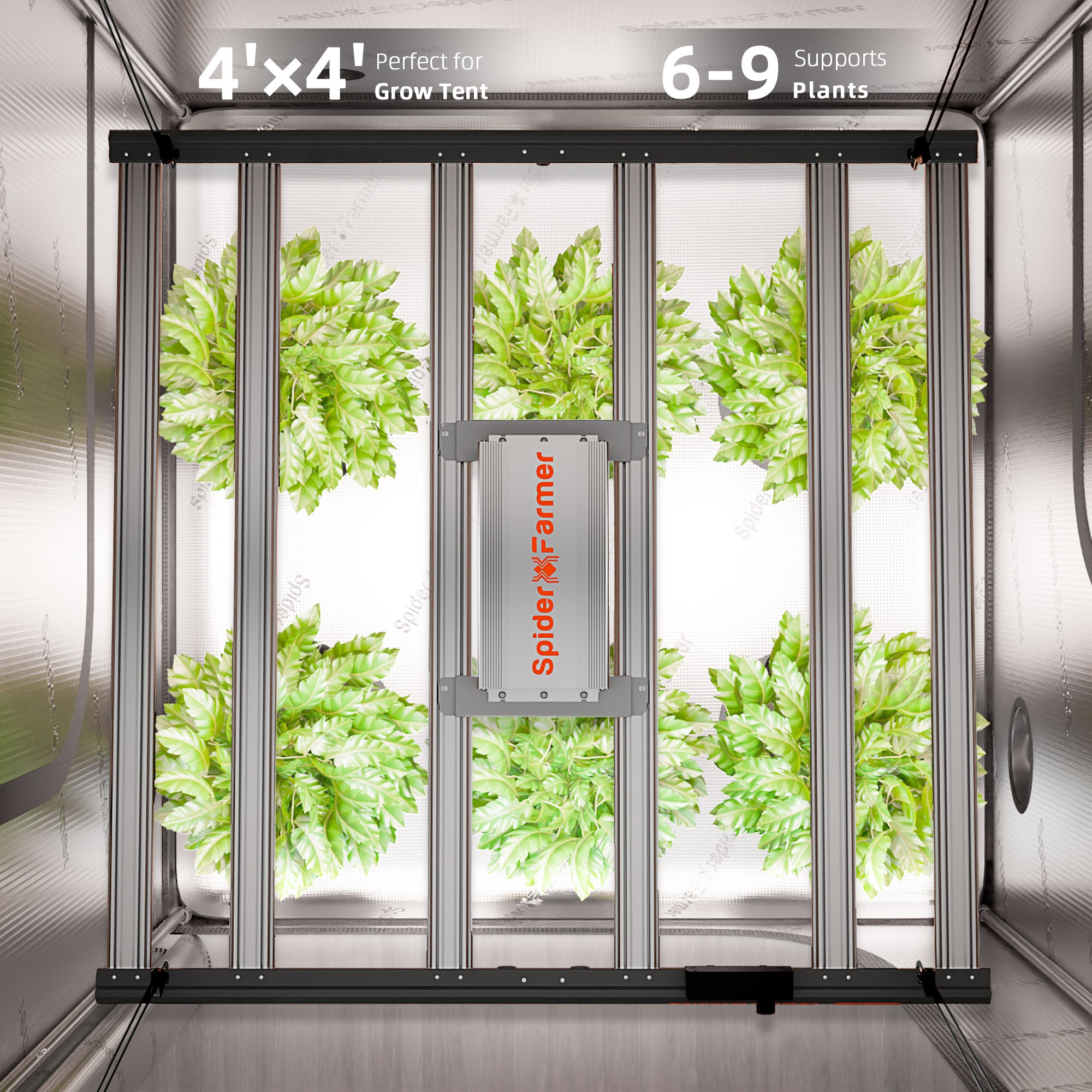Spider Farmer G5000 LED Growlampe 480W mit App-Steuerung für 120x120 cm