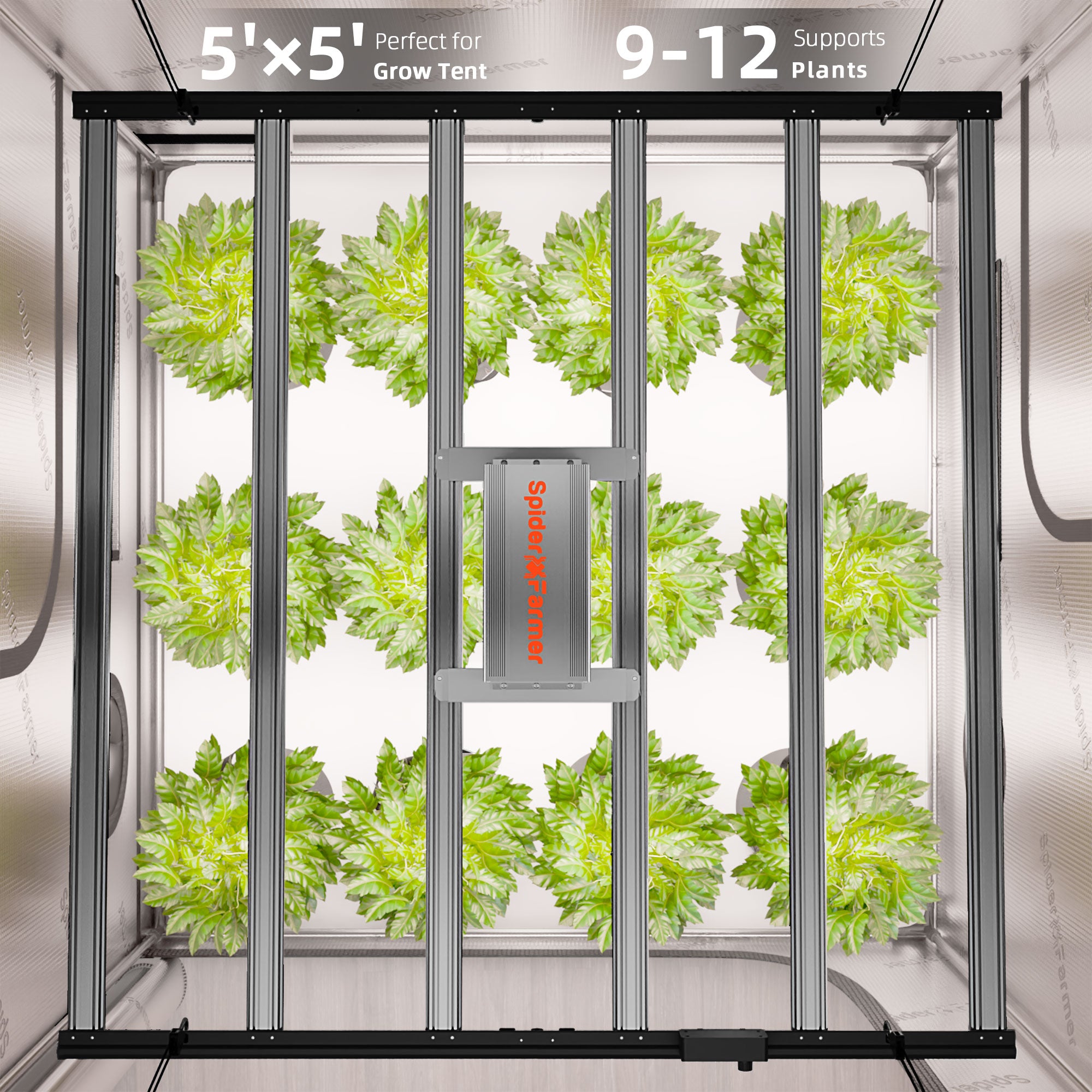 Spider Farmer Komplett-Growset 150x150x200 cm mit G8600 LED, App-Steuerung & 6" Abluftsystem