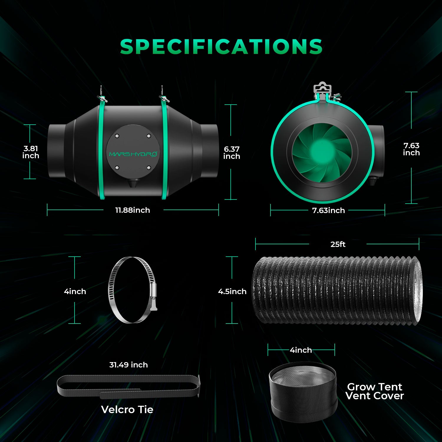 Mars Hydro TS 1000 Growbox Komplettset mit 80×80 cm Zelt & 150W LED für 1–3 Pflanzen