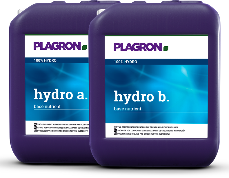 Plagron Hydro A & B – Professioneller Zweikomponenten-Dünger für den Einsatz in hydroponischen Systemen während der Wachstums- und Blütephase