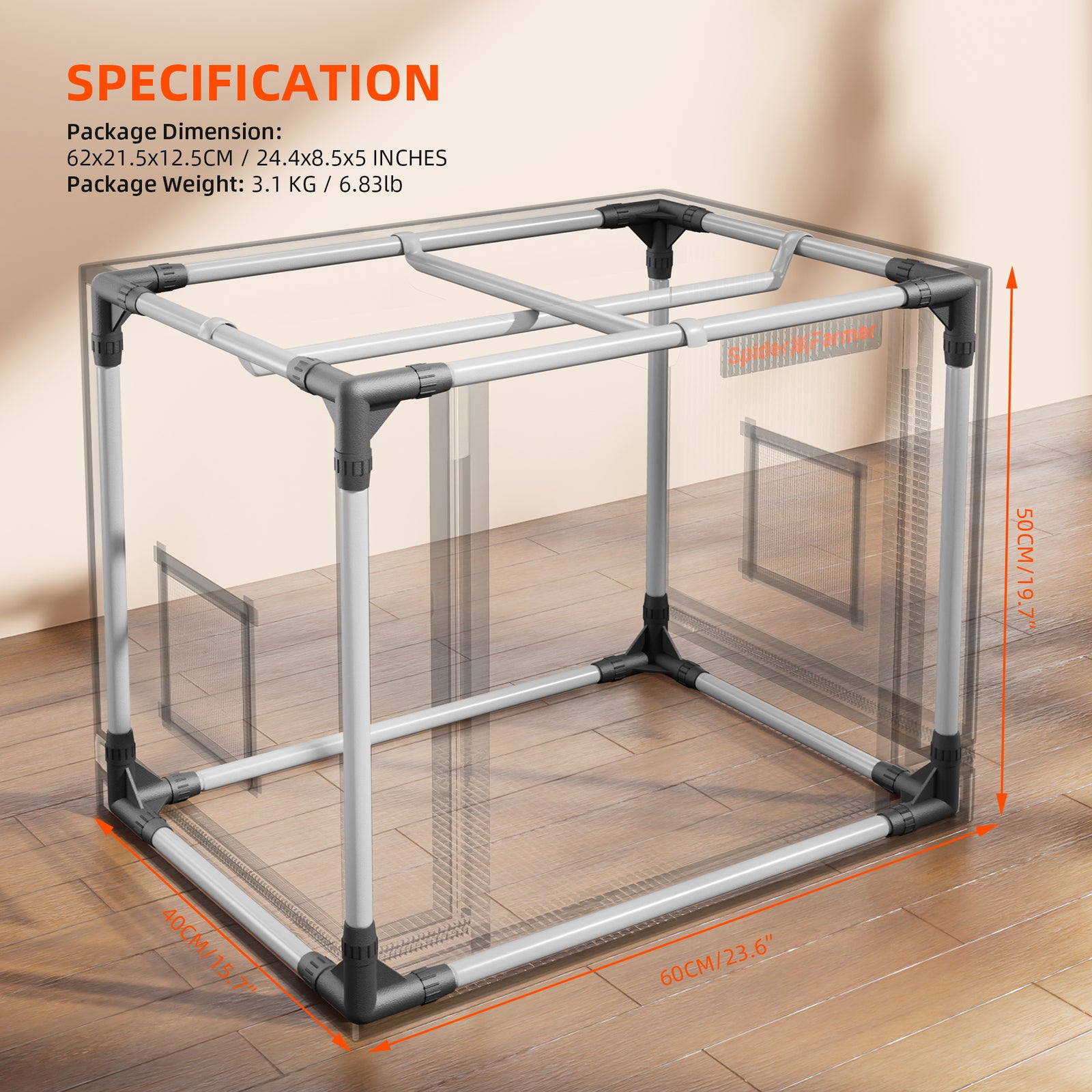 anzucht zelt Spider Farmer Mini Growzelt 60×40×50 cm – 2000D für Anzucht & Seeds – WonderGrow Hamburg