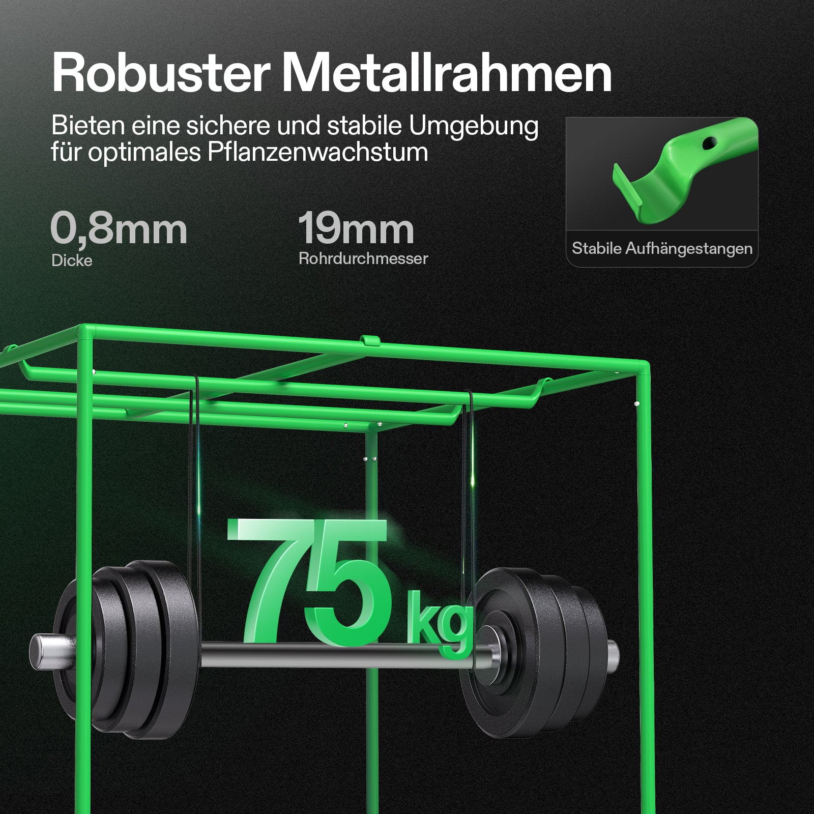 VIVOSUN 5×5 Mylar Grow Tent – Großes 150×150×200 cm professionelles Indoor-Growzelt mit reflektierender Mylar-Beschichtung