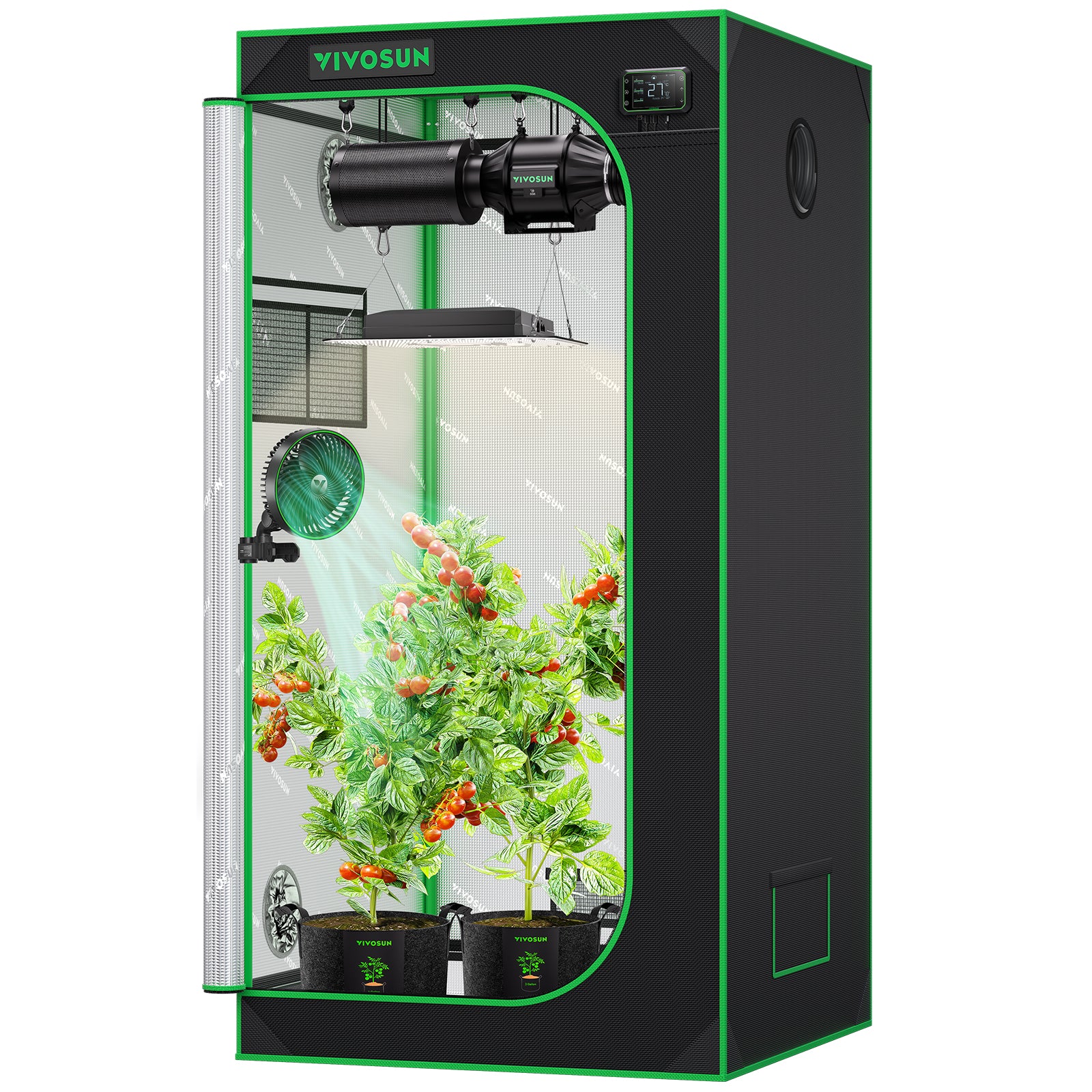 VIVOSUN 2.7×2.7 Mylar Grow Tent – Kompaktes 80×80×160 cm Indoor-Growzelt mit reflektierender Mylar-Beschichtung