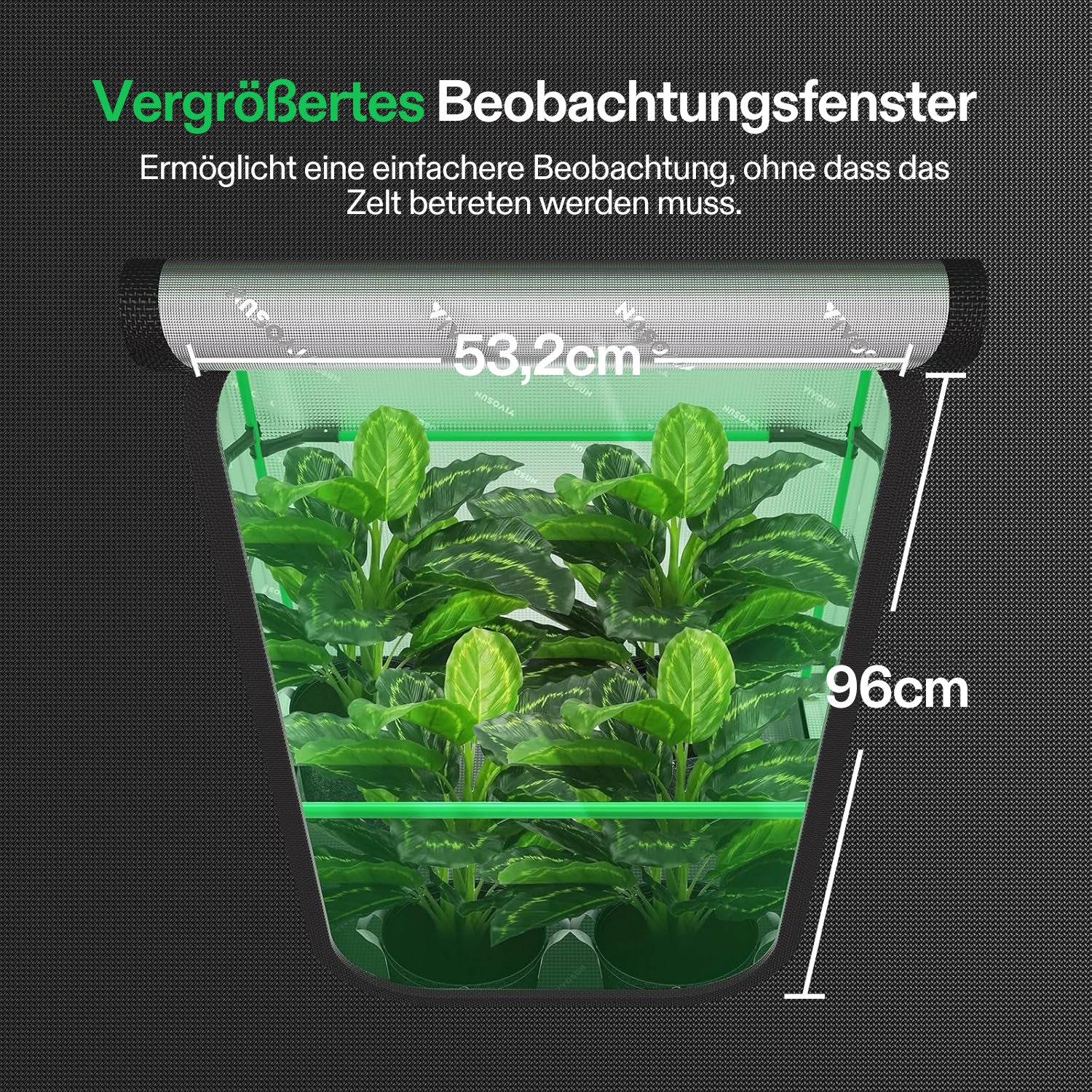 VIVOSUN Pro Grow Tent – Großes 300×150×200 cm professionelles Growzelt mit robuster Mylar-Beschichtung für Indoor-Anbau