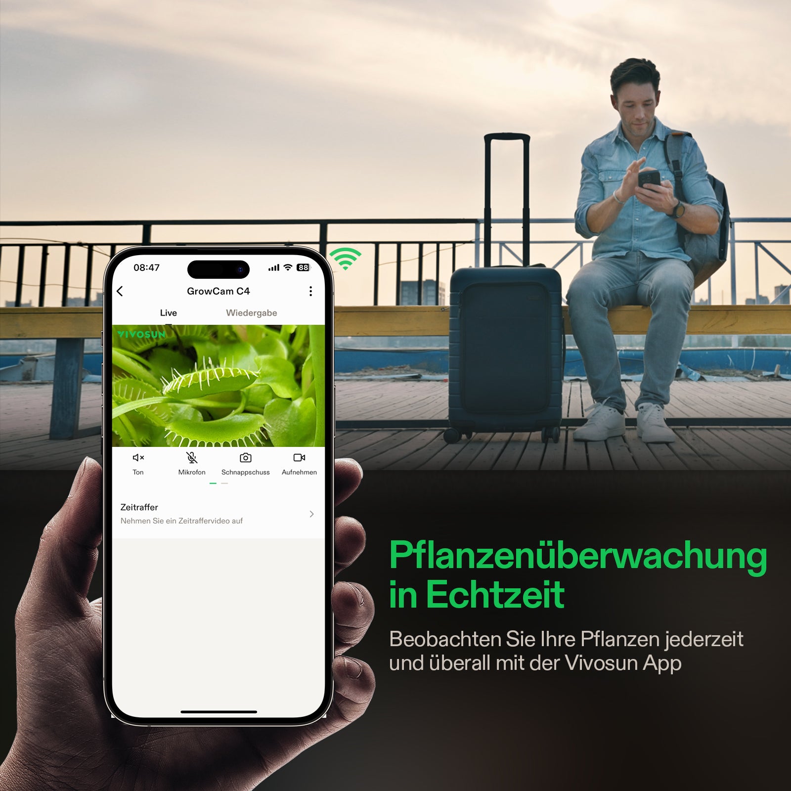 VIVOSUN GrowCam Smart Camera – Intelligente Überwachungskamera für Growzelte und Pflanzenräume mit App-Steuerung