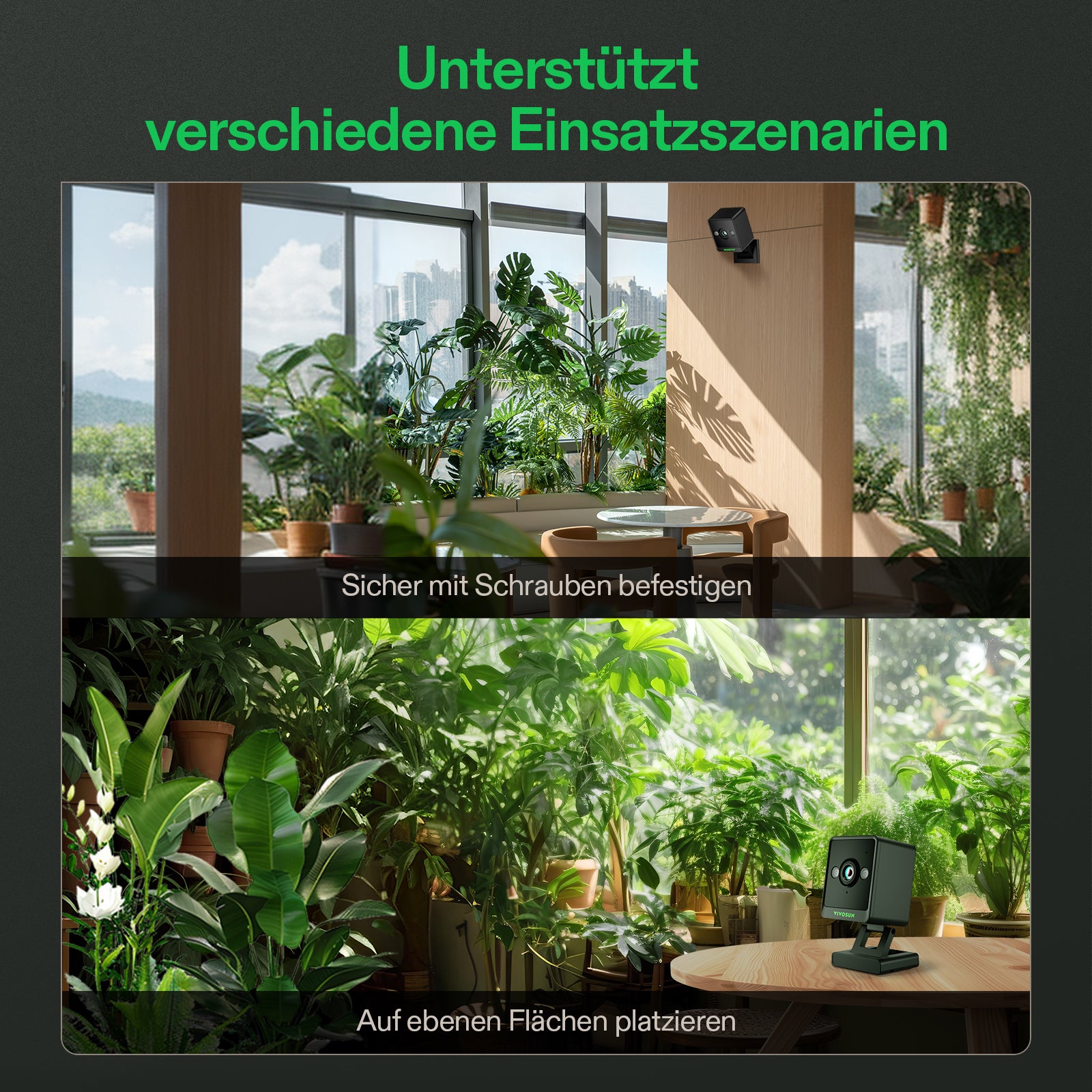 VIVOSUN GrowCam Smart Camera – Intelligente Überwachungskamera für Growzelte und Pflanzenräume mit App-Steuerung