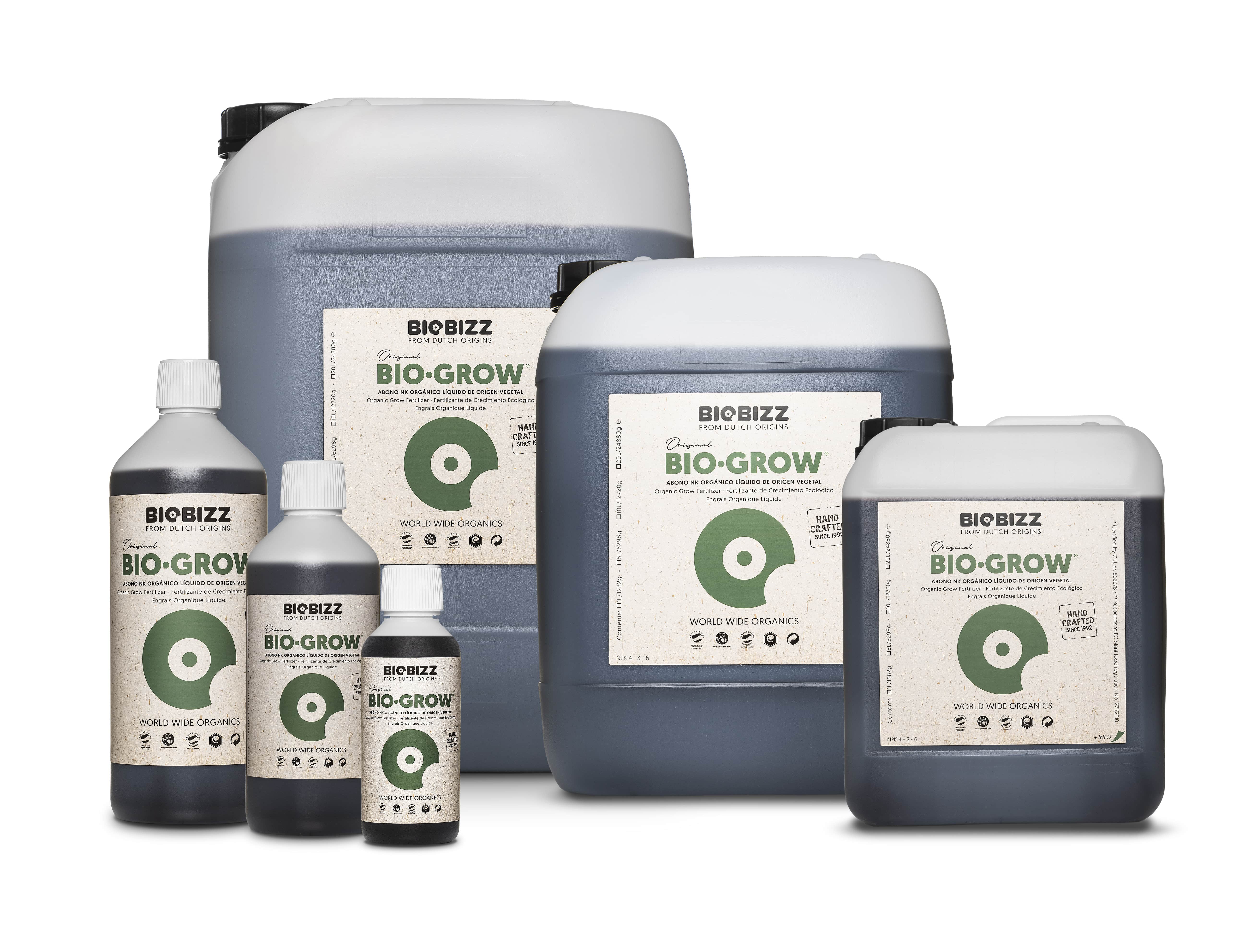 BioBizz Bio-Grow – Organischer Flüssigdünger für eine gesunde Wachstumsphase und kräftige Pflanzen