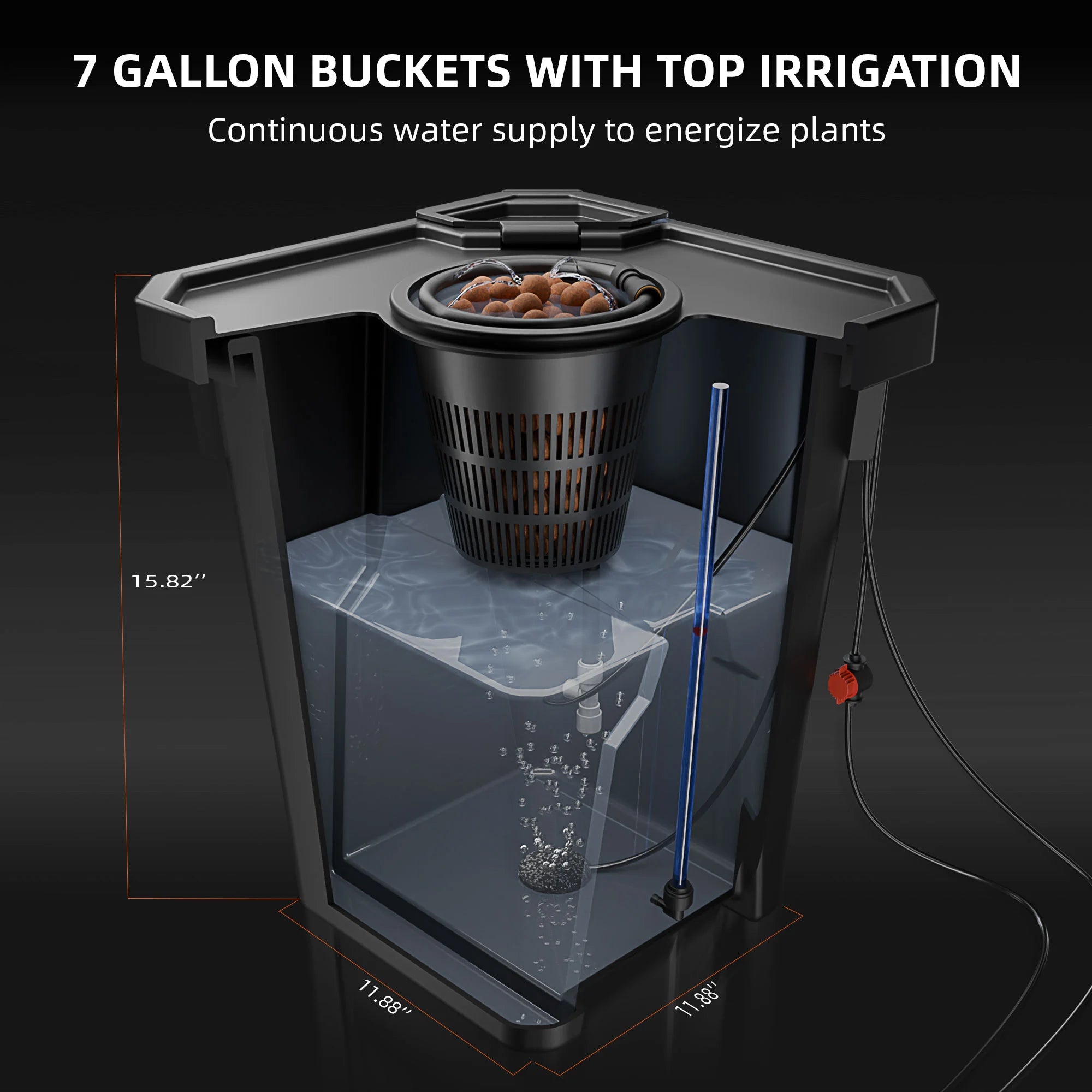 Spider Farmer DWC Hydroponik-System mit 4× 13 L Eimern, Top-Drip-Kit & Luftpumpe – Komplettset für Indoor Grow-Anbau