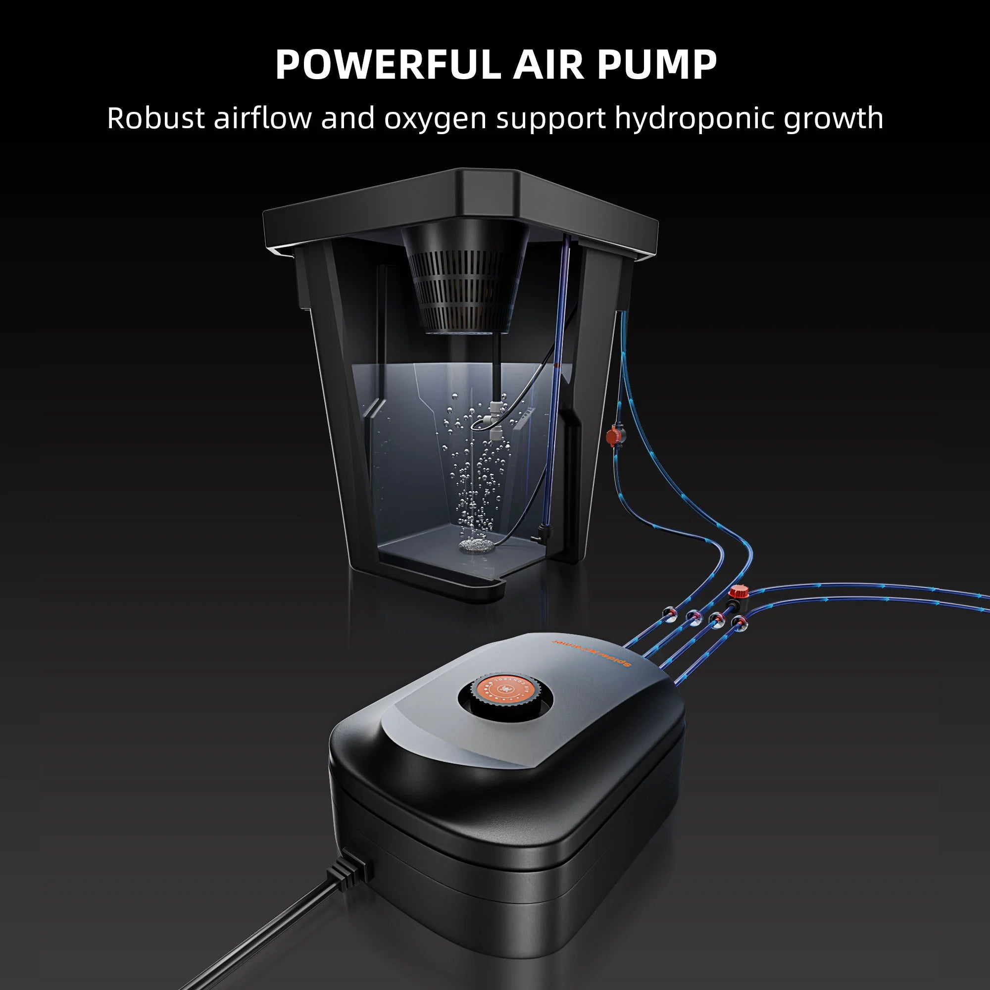Spider Farmer DWC Hydroponik-System mit 4× 13 L Eimern, Top-Drip-Kit & Luftpumpe – Komplettset für Indoor Grow-Anbau