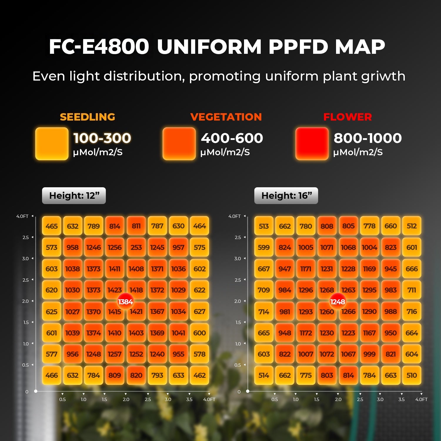 Mars Hydro FC-E4800 480W Growbox Komplettset 120x120x200 cm mit Bridgelux Full-Spectrum Multi-Bar LED, 6 Zoll Abluftsystem, Aktivkohlefilter und Grow-Zubehör