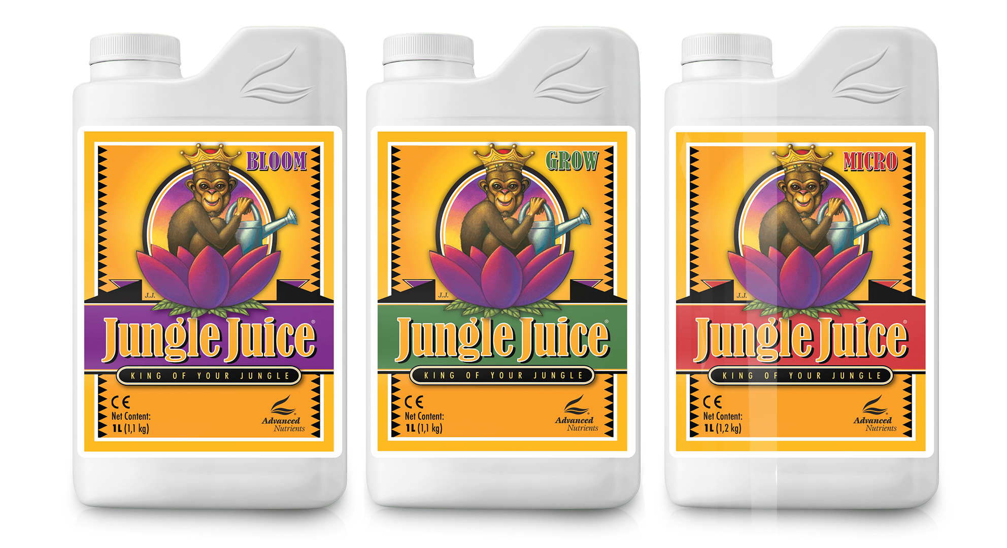 Advanced Nutrients Jungle Juice 3er-Set – Komplettes Drei-Komponenten-Düngersystem mit Jungle Juice Micro, Grow & Bloom für optimale Nährstoffversorgung in der Wachstums- und Blütephase