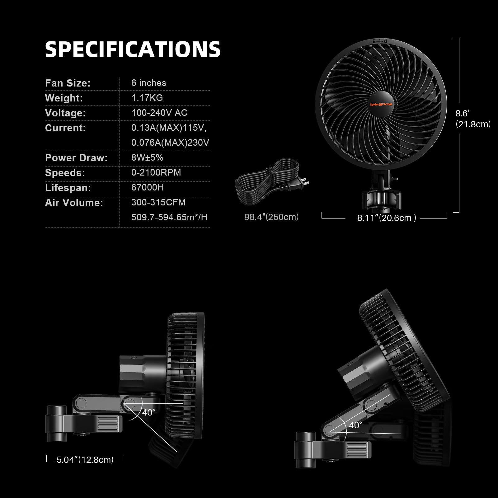 Spider Farmer G4500 320W Growbox Komplettset 140x70x200 cm mit GGS