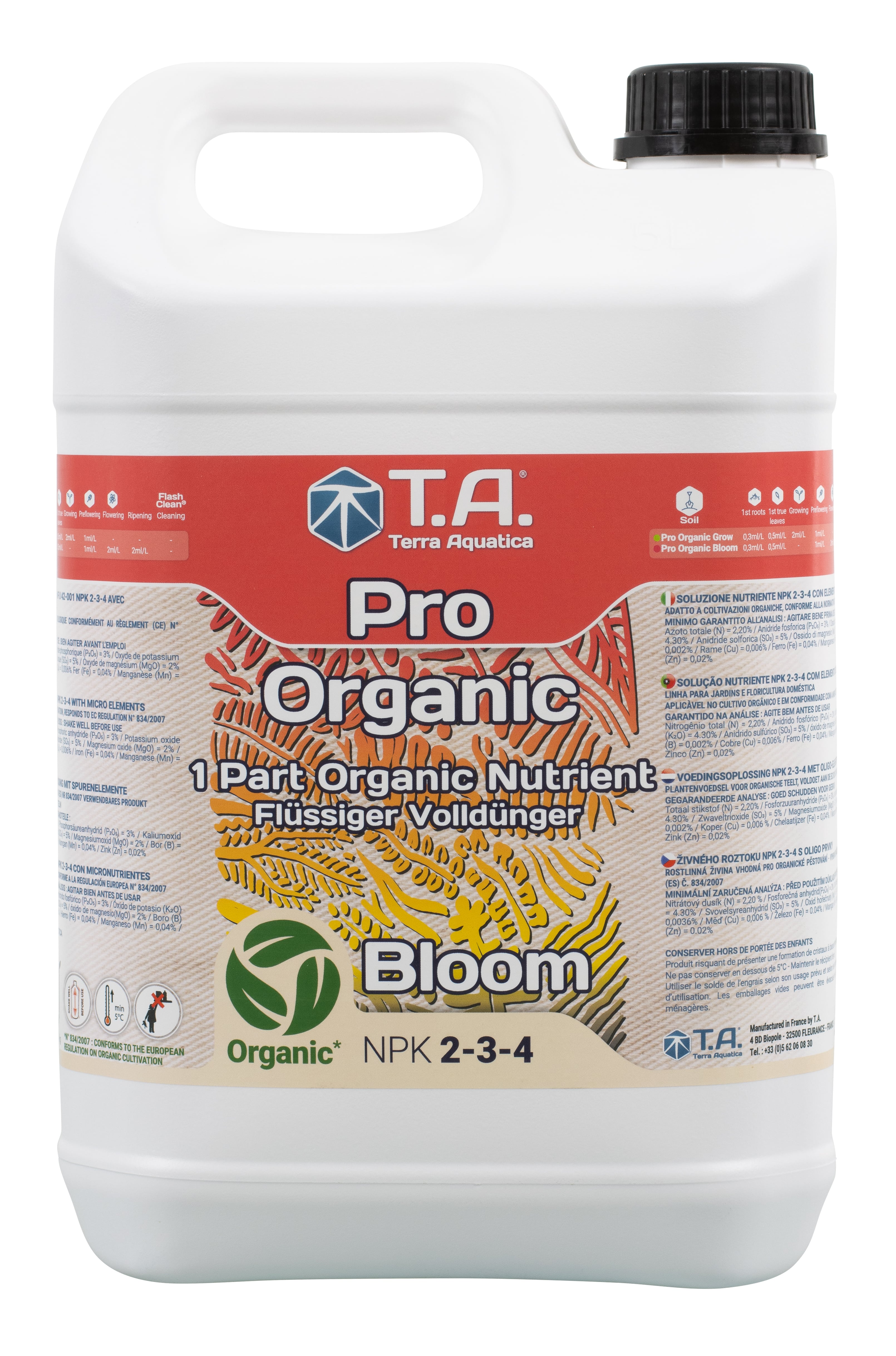 Terra Aquatica Pro Organic Bloom – 100% organischer Blütendünger zur Förderung von Blütenbildung und Fruchtentwicklung