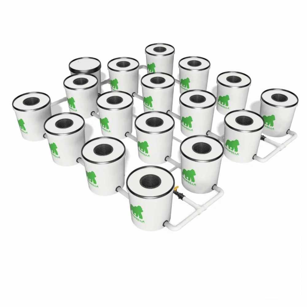 Growrilla RDWC 12 Pot Hydroponik System mit 12 Töpfen