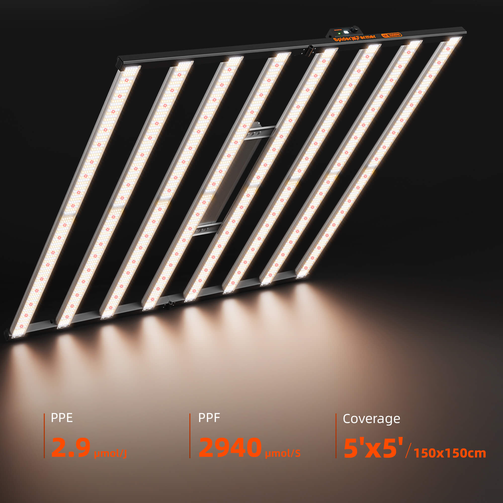 Spider Farmer SE1000W LED-kweeklamp met app-bediening