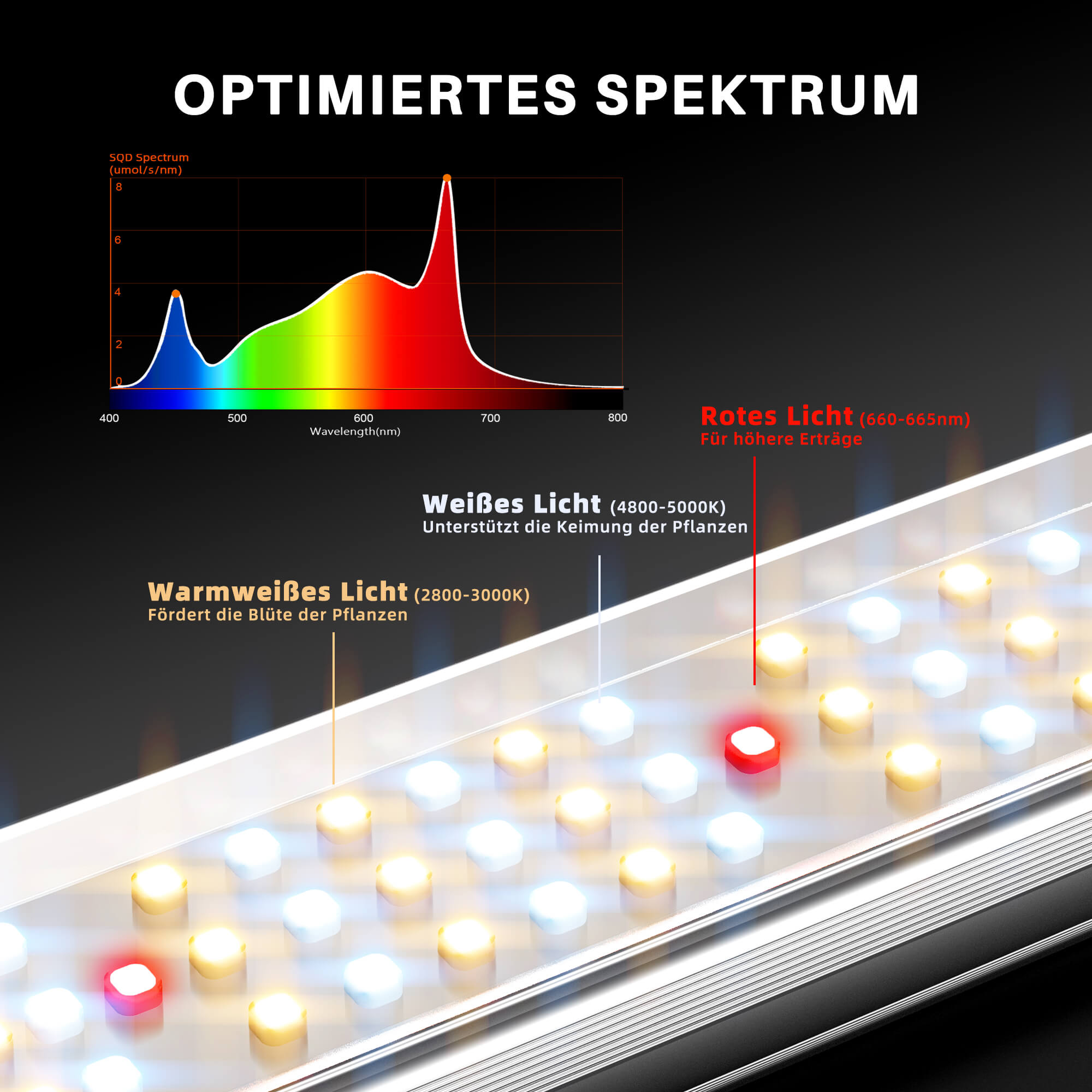 Spider Farmer SE3000 LED Growlampe mit 300 W und Samsung LM301H EVO Vollspektrum