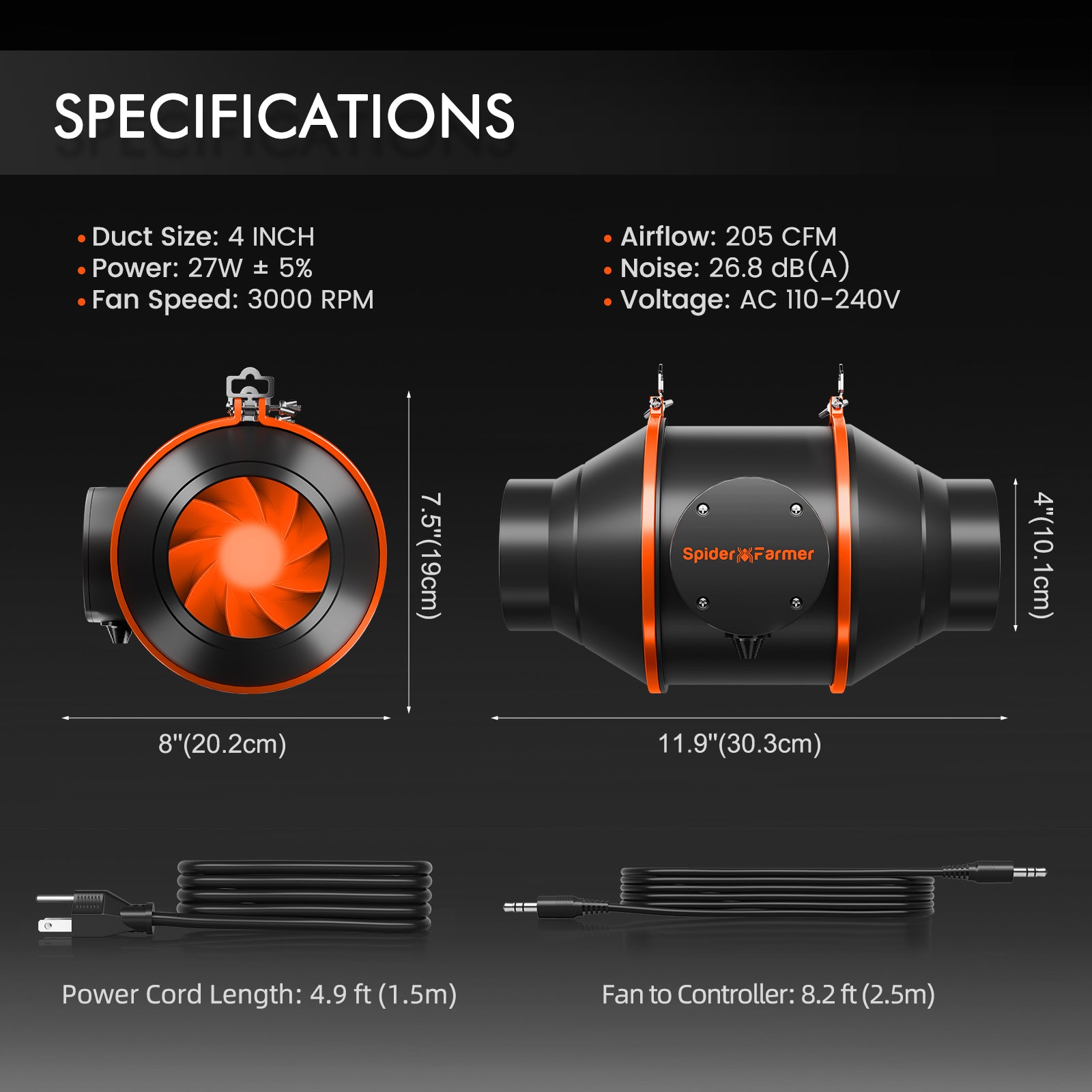 Growbox-Komplettset 70x70x160 cm mit SF1000 EVO LED, Clip-Ventilator 15 cm und Abluftsystem 10 cm