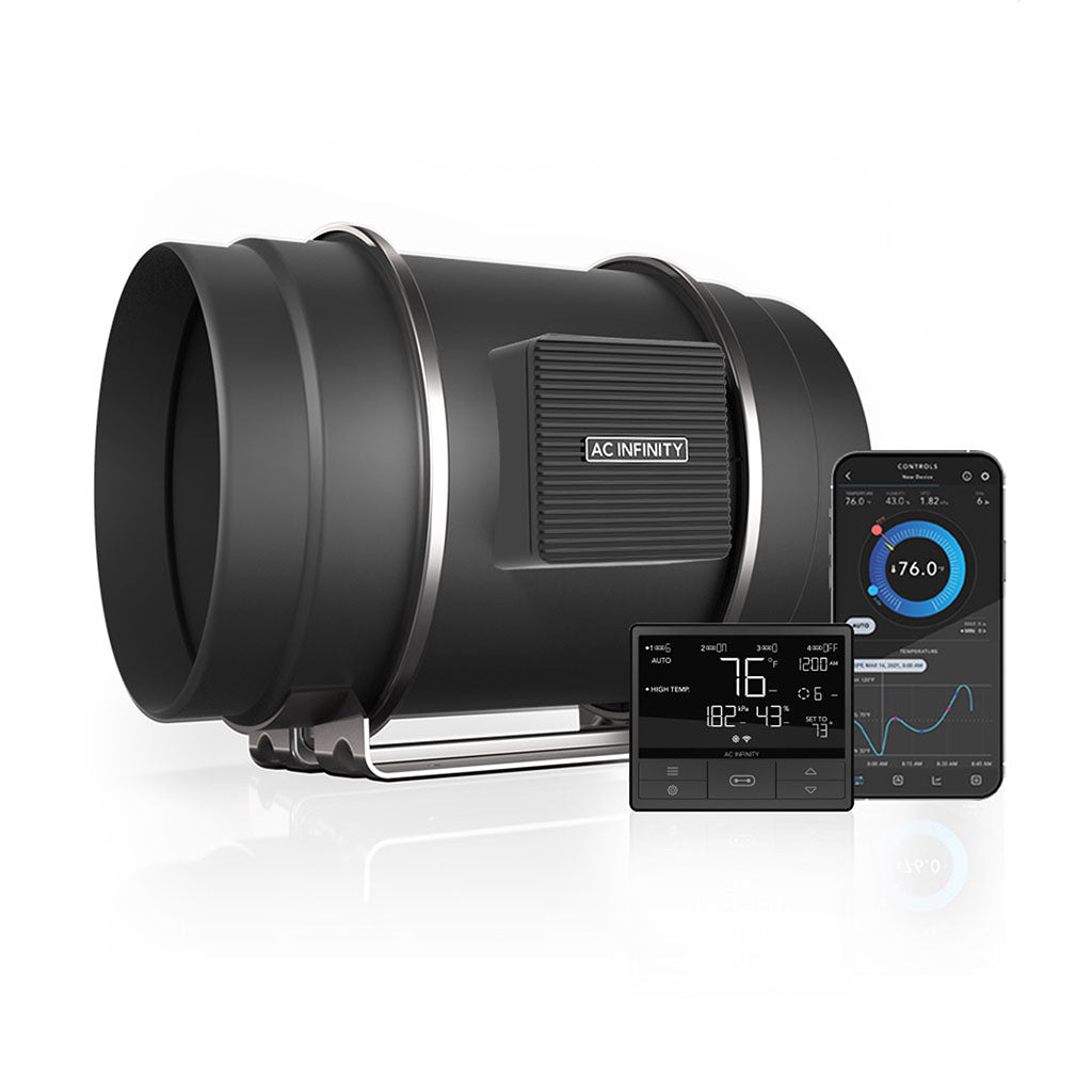 AC Infinity CLOUDLINE PRO T8 – 200 mm EC-Ventilator mit Smart Controller für leistungsstarke und leise Growbox-Belüftung