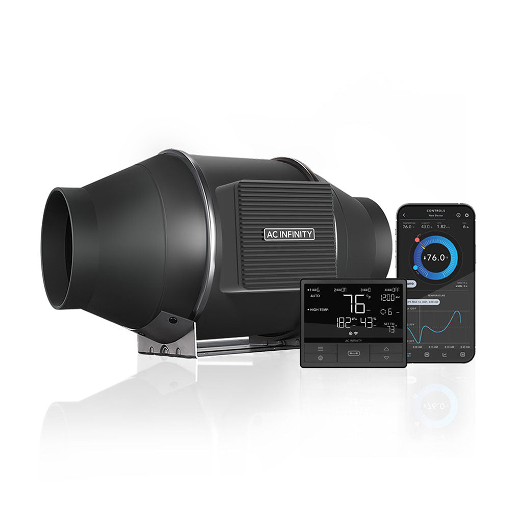 AC Infinity CLOUDLINE PRO T4 – EC-Lüfter 100 mm mit Smart Controller für Growzelte und Indoor-Grows