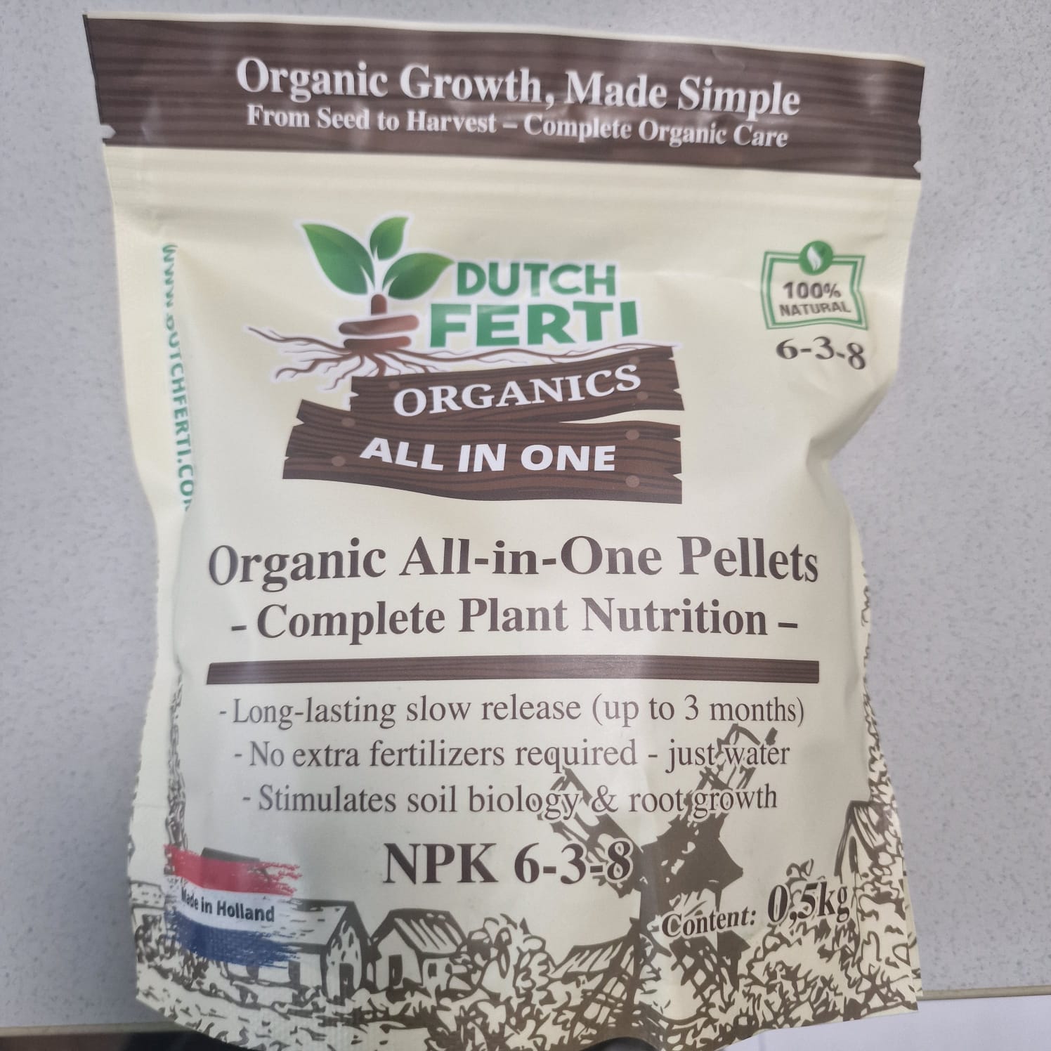Dutch Ferti All in One Pellets organischer Dünger NPK 6-3-8