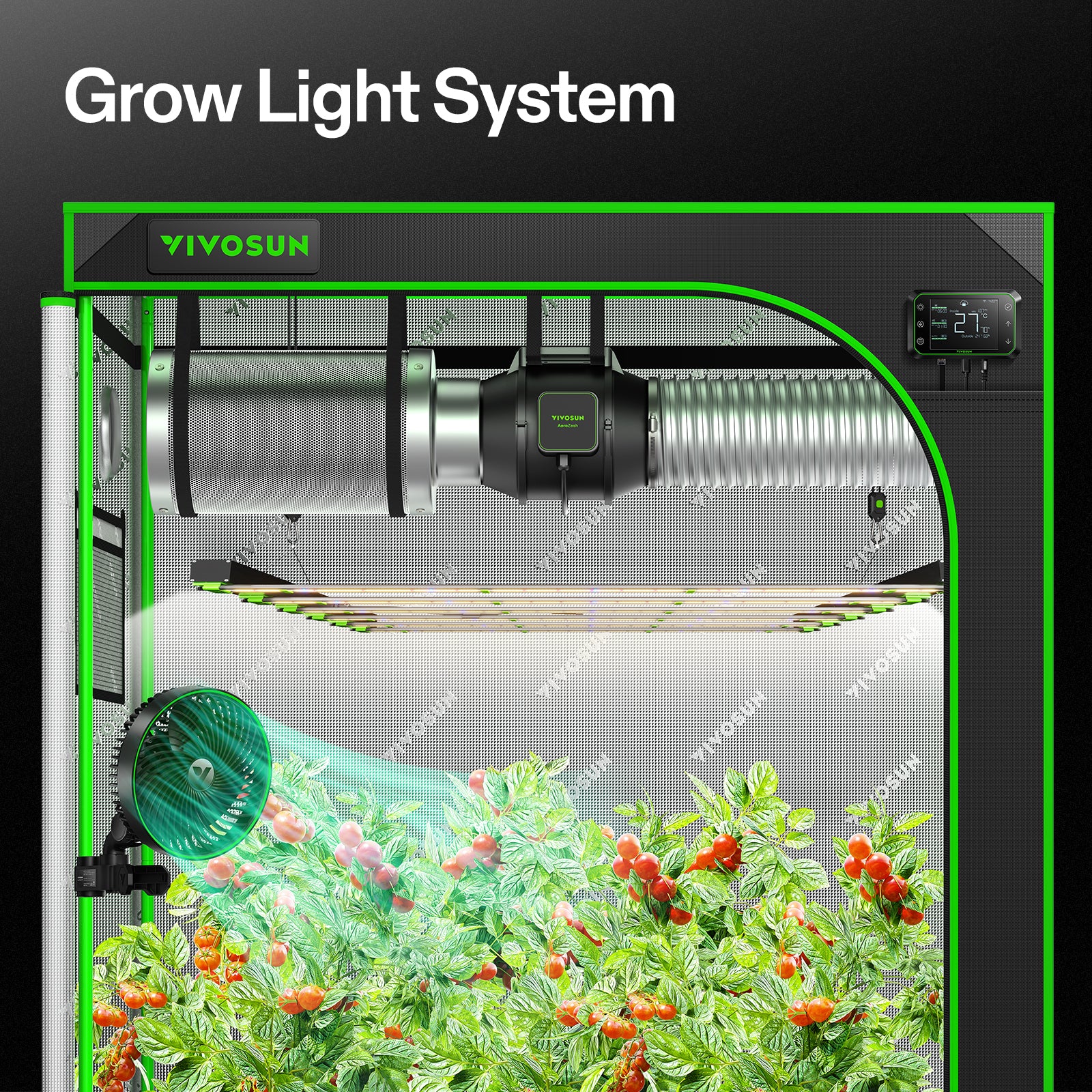 VIVOSUN VSFD6500 – 650 W Vollspektrum LED-Pflanzenlampe für Growzelte
