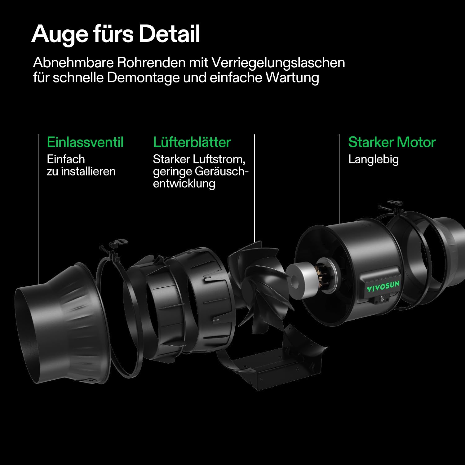 VIVOSUN Smartes Abluftset 15 cm – AeroZesh T6 EC-Rohrventilator mit E12-Geschwindigkeitsregler, Aktivkohlefilter und Lüftungsschlauch
