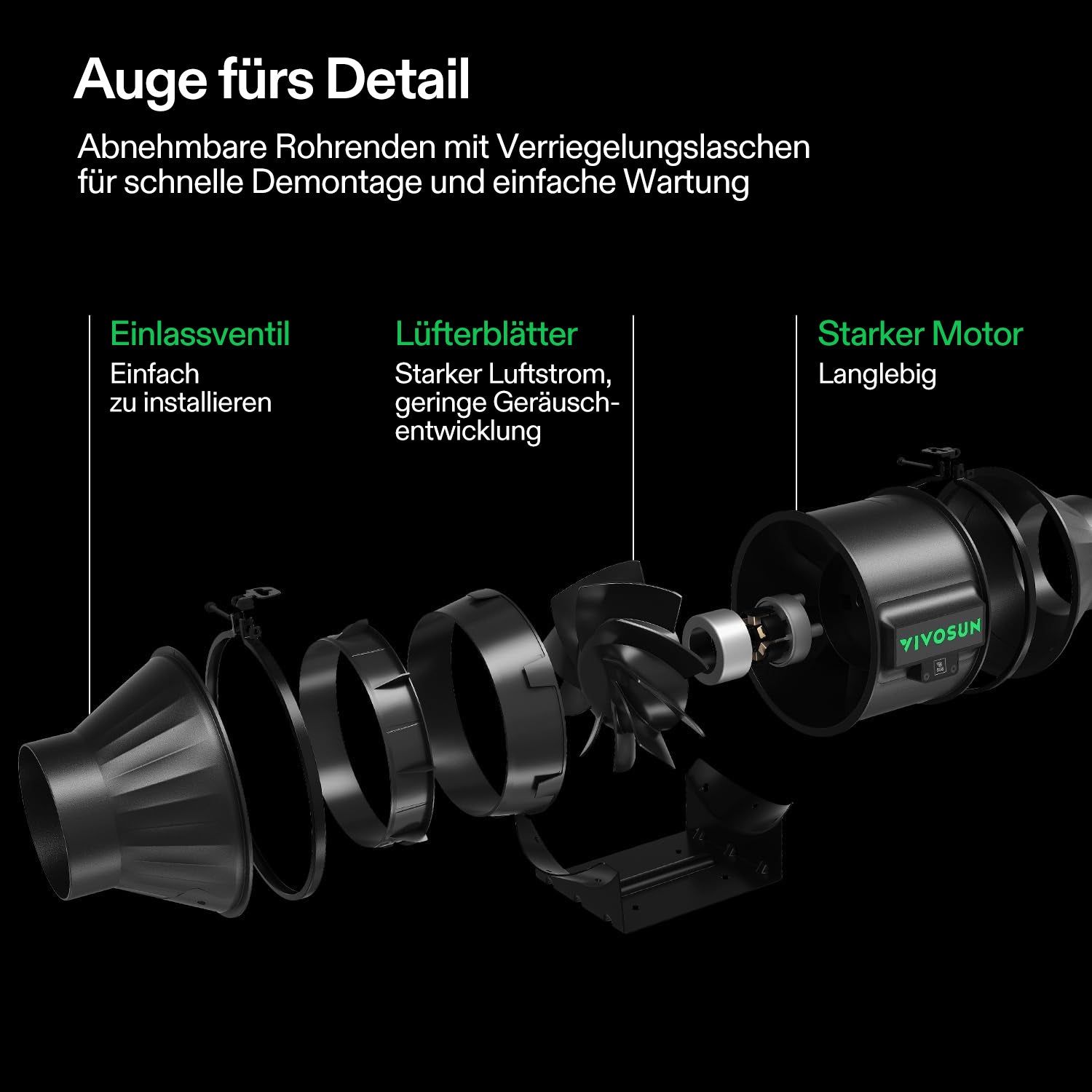 VIVOSUN Smartes Abluftset 10 cm – AeroZesh T4 EC-Rohrventilator mit E12-Geschwindigkeitsregler, Aktivkohlefilter und Lüftungsschlauch
