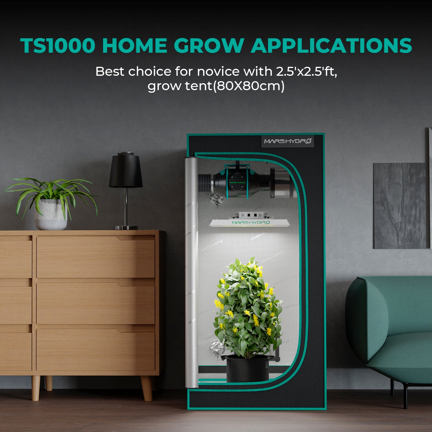 Mars Hydro TS 1000 LED Growlampe 150W – dimmbar, geräuschlos, Vollspektrum
