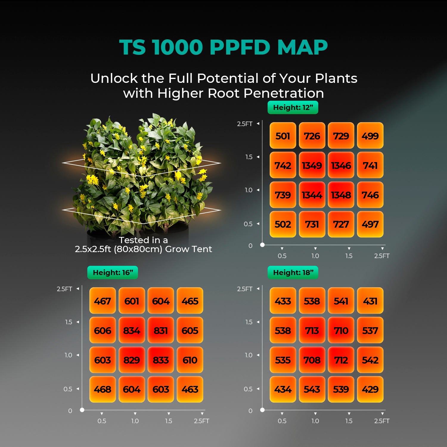 Mars Hydro TS 1000 LED Growlampe 150W – dimmbar, geräuschlos, Vollspektrum