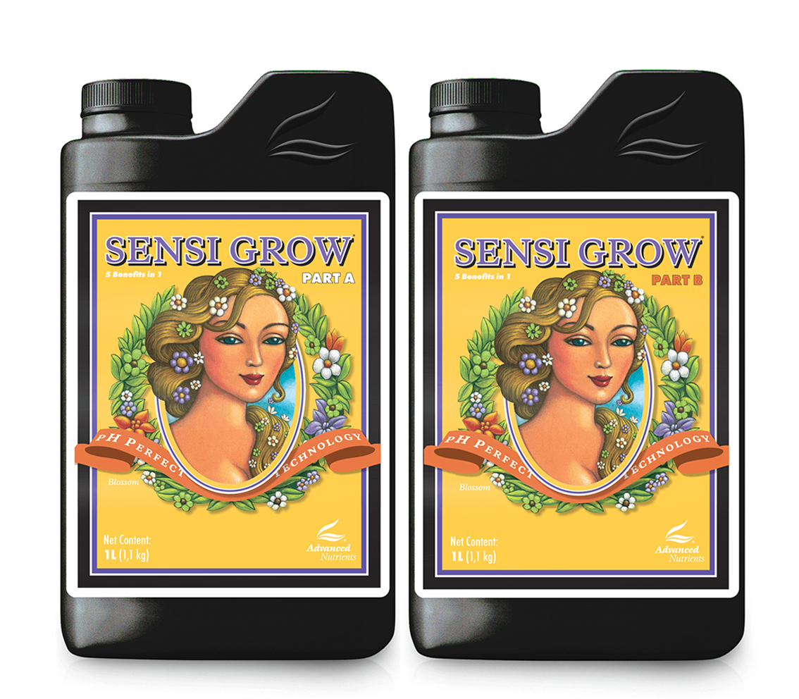 Advanced Nutrients Sensi Grow A & B – Zweikomponenten-Dünger für die Wachstumsphase, speziell für Hydroponik und Erde