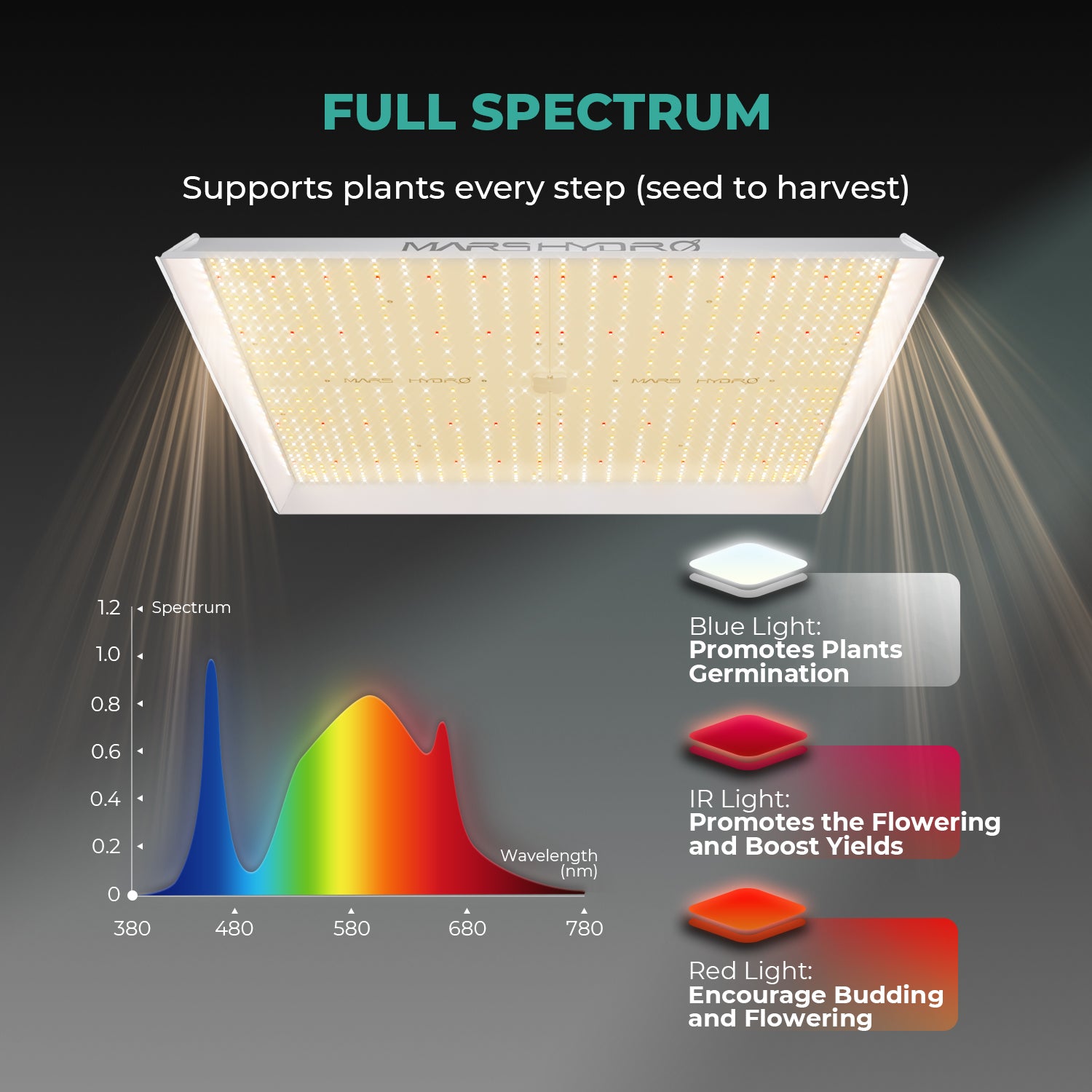 Mars Hydro TS3000 450W Vollspektrum LED Grow Light